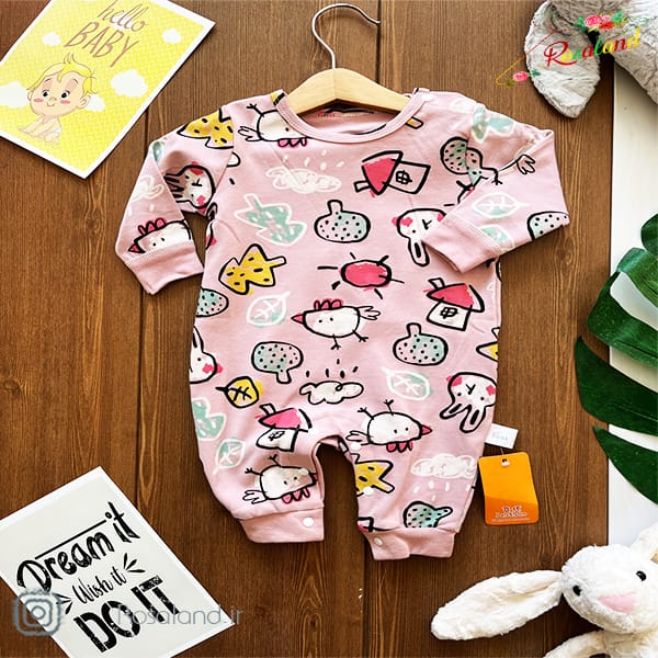 سرهمی دخترانه طرح صورتی