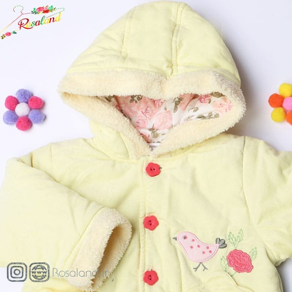 1401---09--13---1-2 کاپشن نوزادی دخترانه طرح پرنده