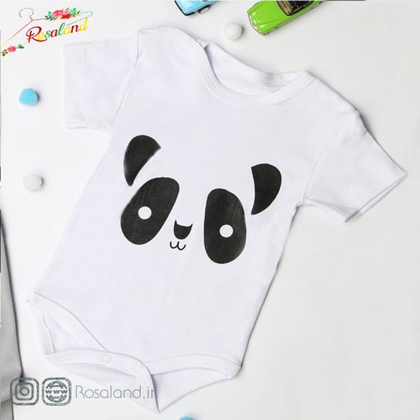 جزئیات تیشرت سه تکه طرح پاندا