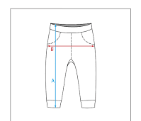 شلوار نوزادی دخترانه طرح طوسی چین دار(3تا18ماه) 1 راهنمای اندازه شلوار