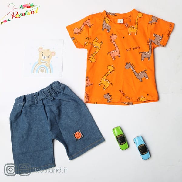 11-2 ست پسرانه طرح زرافه ای