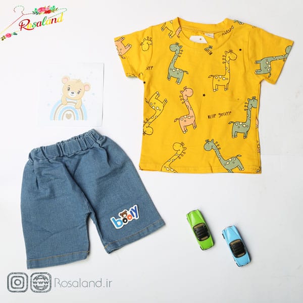 11-3 ست پسرانه طرح زرافه ای