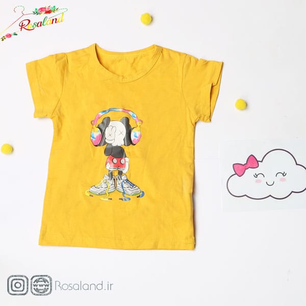 3-1 تیشرت دخترانه طرح میکی