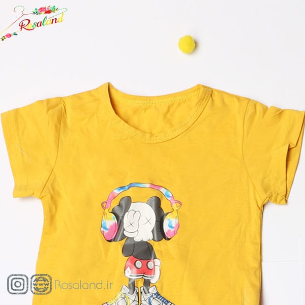 3-2 تیشرت دخترانه طرح میکی
