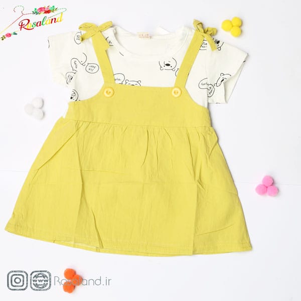 سارافون دخترانه طرح خرسی