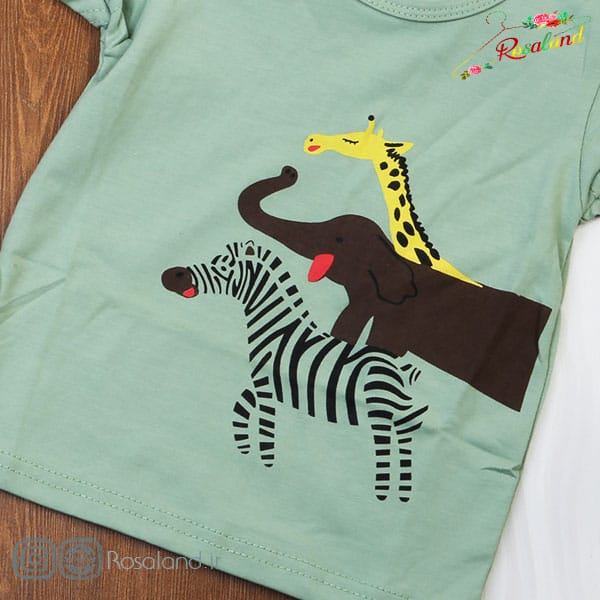 1402---4---22--1-3 تیشرت تک نوزادی طرح حیوانات