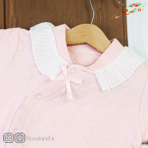 1402 - 8 - 25 -3-2 سرهمی نوزادی دخترانه طرح یقه فانتزی