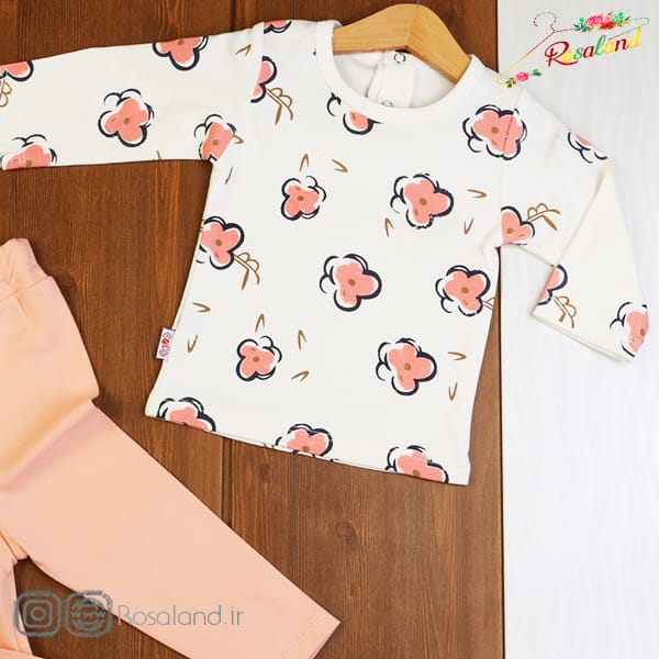 1402 - 8 - 28 -3-2 ست بلوز شلوار دخترانه طرح گل