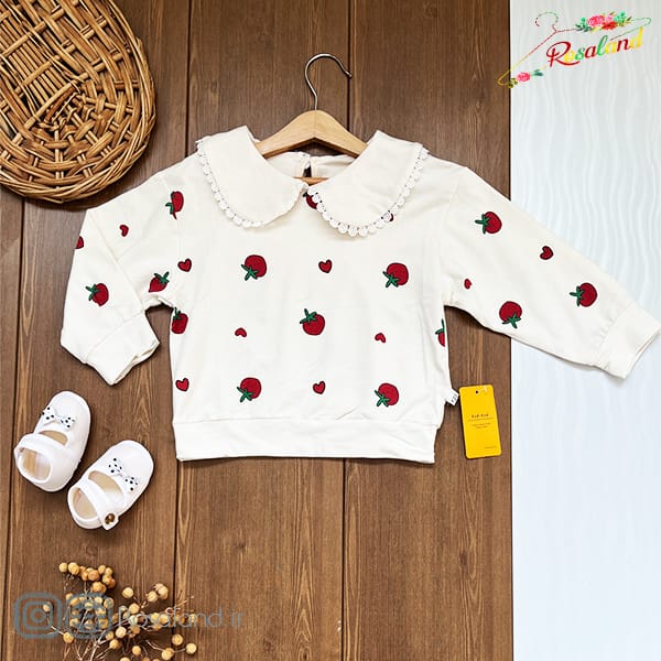 بلوز فانتزی دخترانه طرح گوجه فرنگی