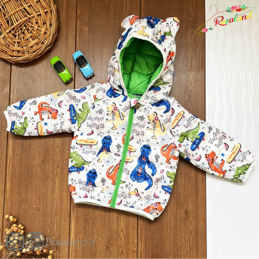 کاپشن نوزادی پسرانه دایناسور