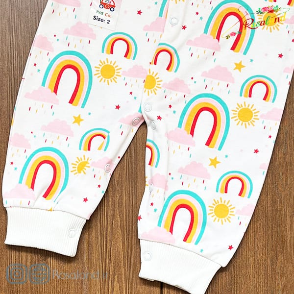 1402 - 9 - 15 -1-3 سرهمی نوزادی دخترانه طرح رنگین کمان