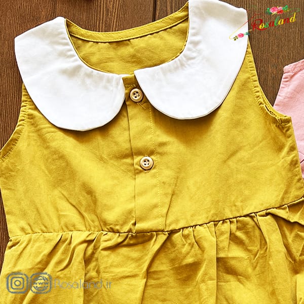 1402 - 11 - 14 -1- 2 بادی نوزادی دخترانه طرح استین حلقه