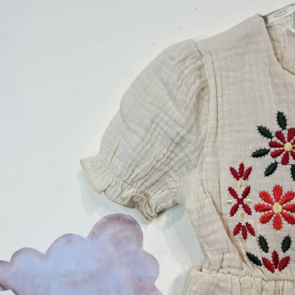 بادی نوزادی دخترانه طرح گل