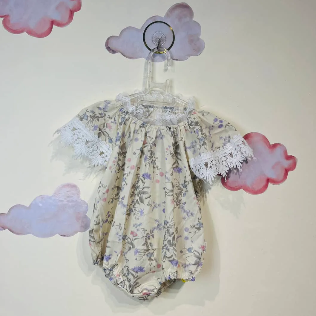 Baby Romper New Born Girl(leaf) بادی مجلسی دخترانه طرح برگ