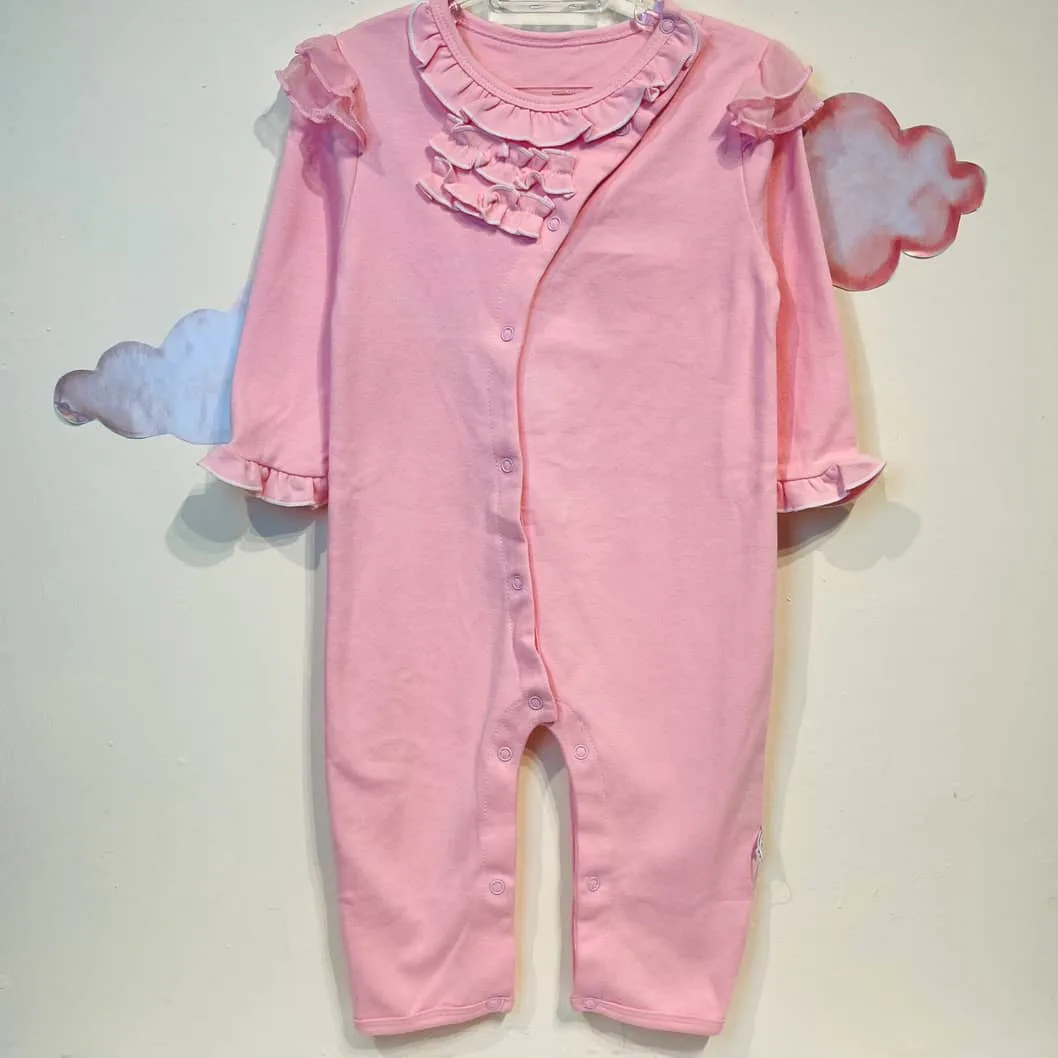 Baby Romper New Born girl(Pleated) سرهمی دخترانه فانتزی طرح گل