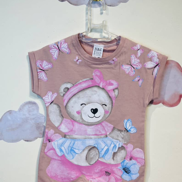 رامپر نوزادی دخترانه طرح خرس