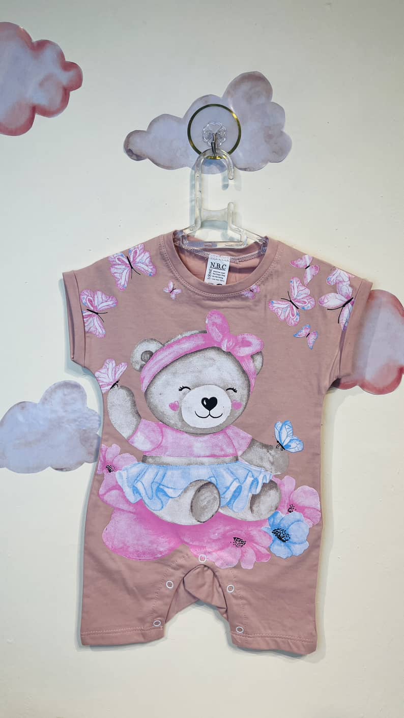 Baby Romper New Born girls رامپر نوزادی طرح خرس
