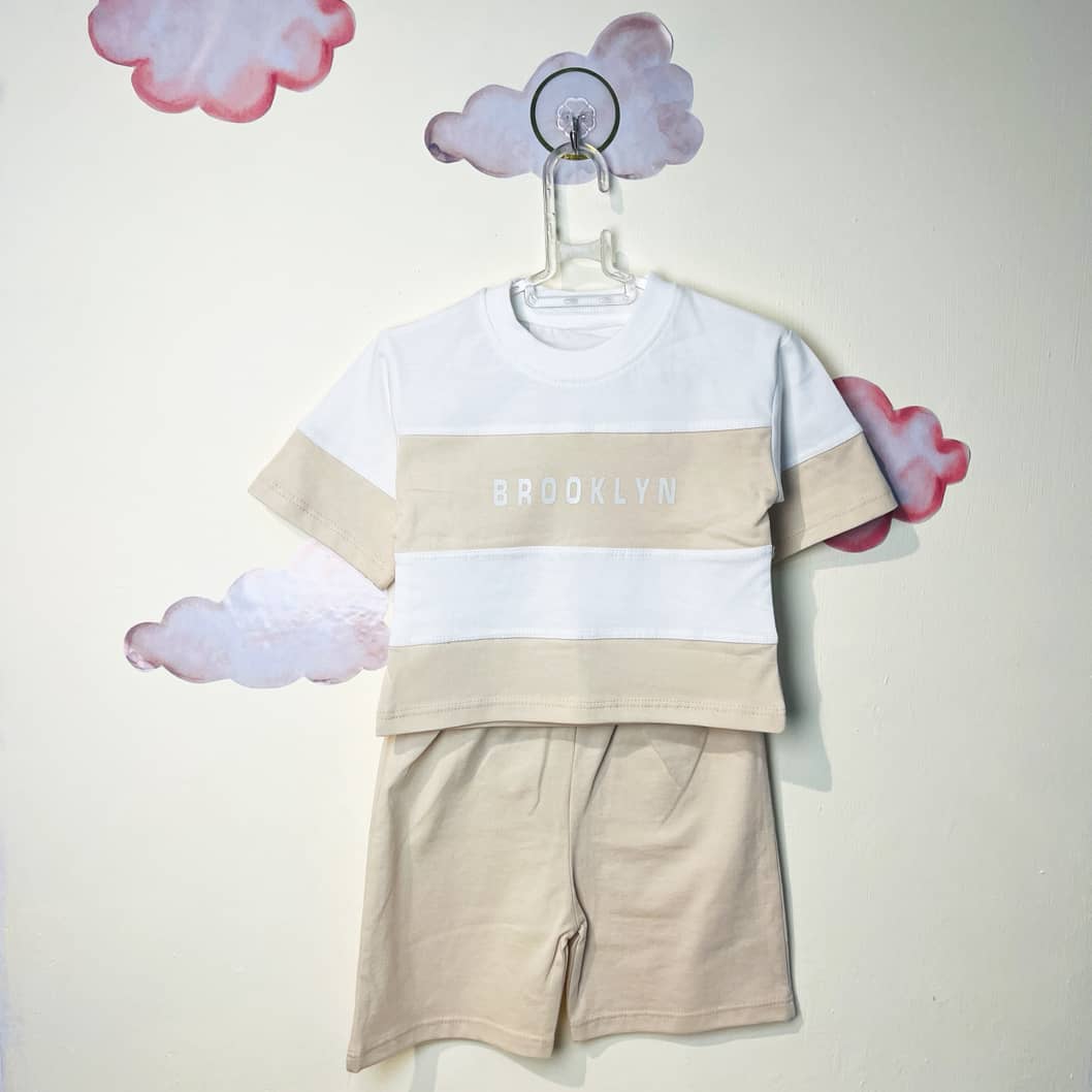 Blouse Pants Set Newborn boy brooklin ست نوزادی پسرانه طرح brooklin