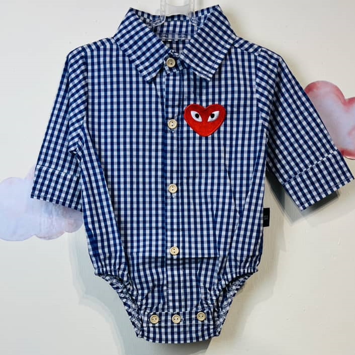 Body baby Boys clothes (Square) بادی پسرانه طرح چهارخونه