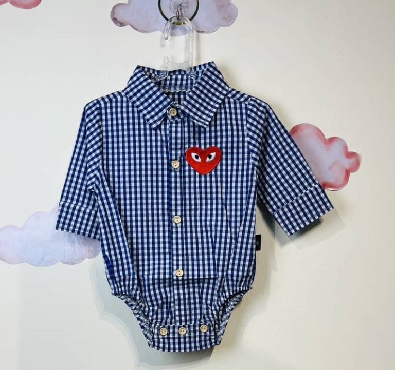 بادی مجلسی نوزادی پسرانه طرح چهارخونه(6تا12ماه)