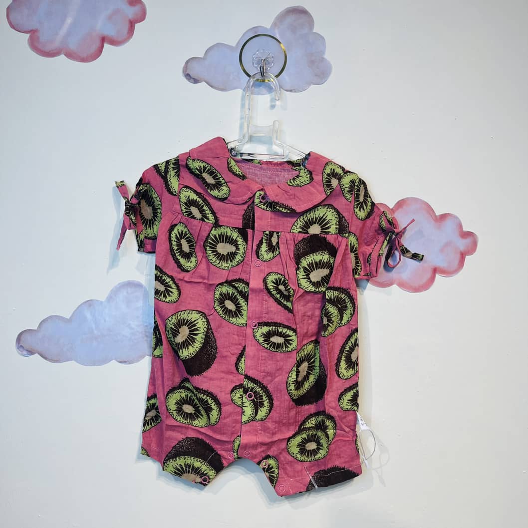 (Kiwi)Baby Romper New Born girl رامپر نوزادی دخترانه طرح کیوی