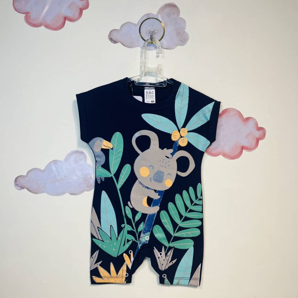 رامپر نوزادی پسرانه طرح کوالا