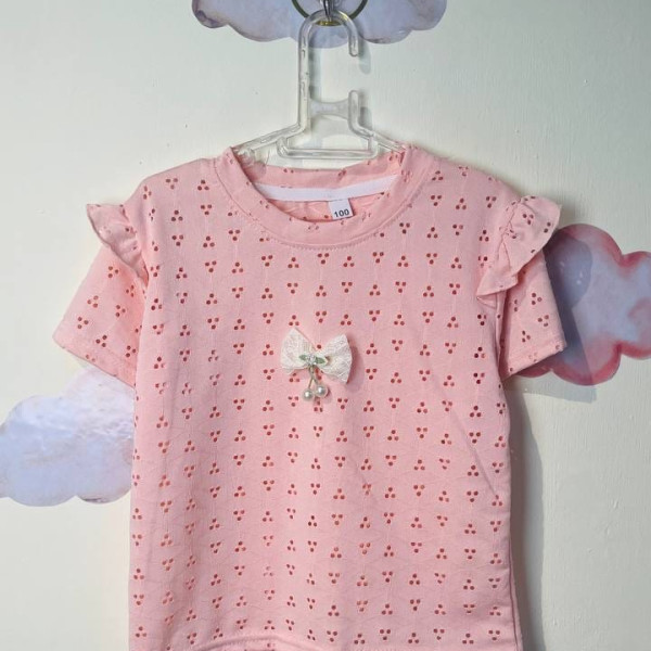 تیشرت دخترانه مجلسی طرح مثلث(18تا42ماه)