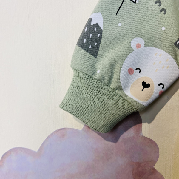 ست پسرانه سبزرنگ طرح خرس