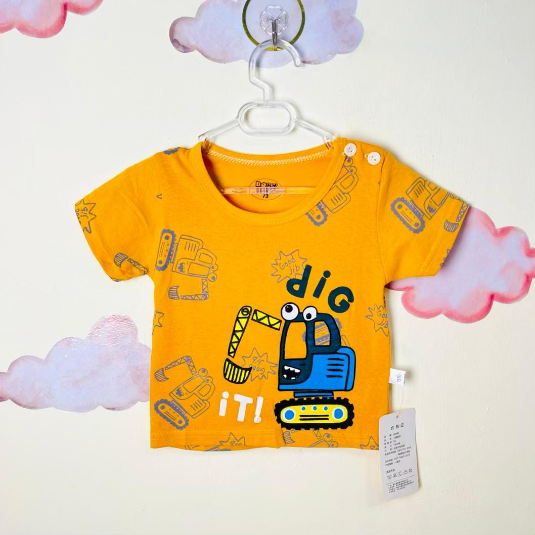 T-Shirt Single Boy (crane) تیشرت پسرانه طرح جرثقیل