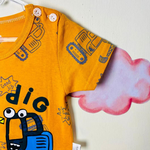 تیشرت پسرانه طرح جرثقیل