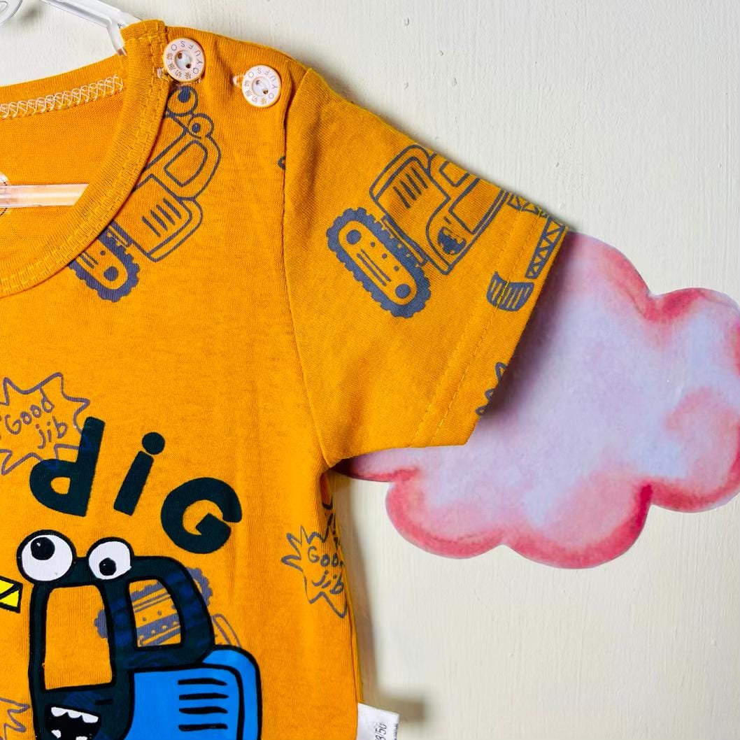 T-Shirt Single Boys (crane) تیشرت طرح جرثقیل