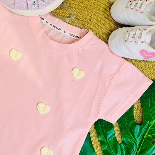 تیشرت دخترانه طرح قلب