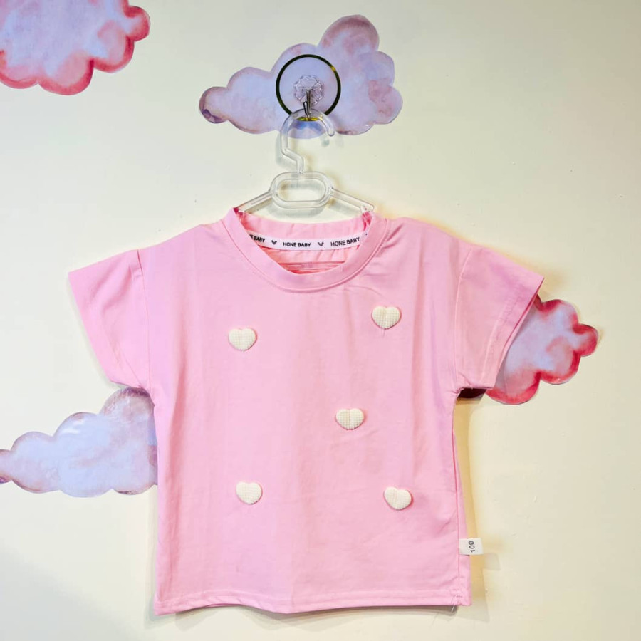 تیشرت دخترانه طرح قلب