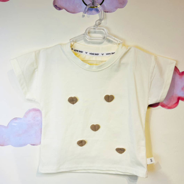 تیشرت دخترانه طرح قلب