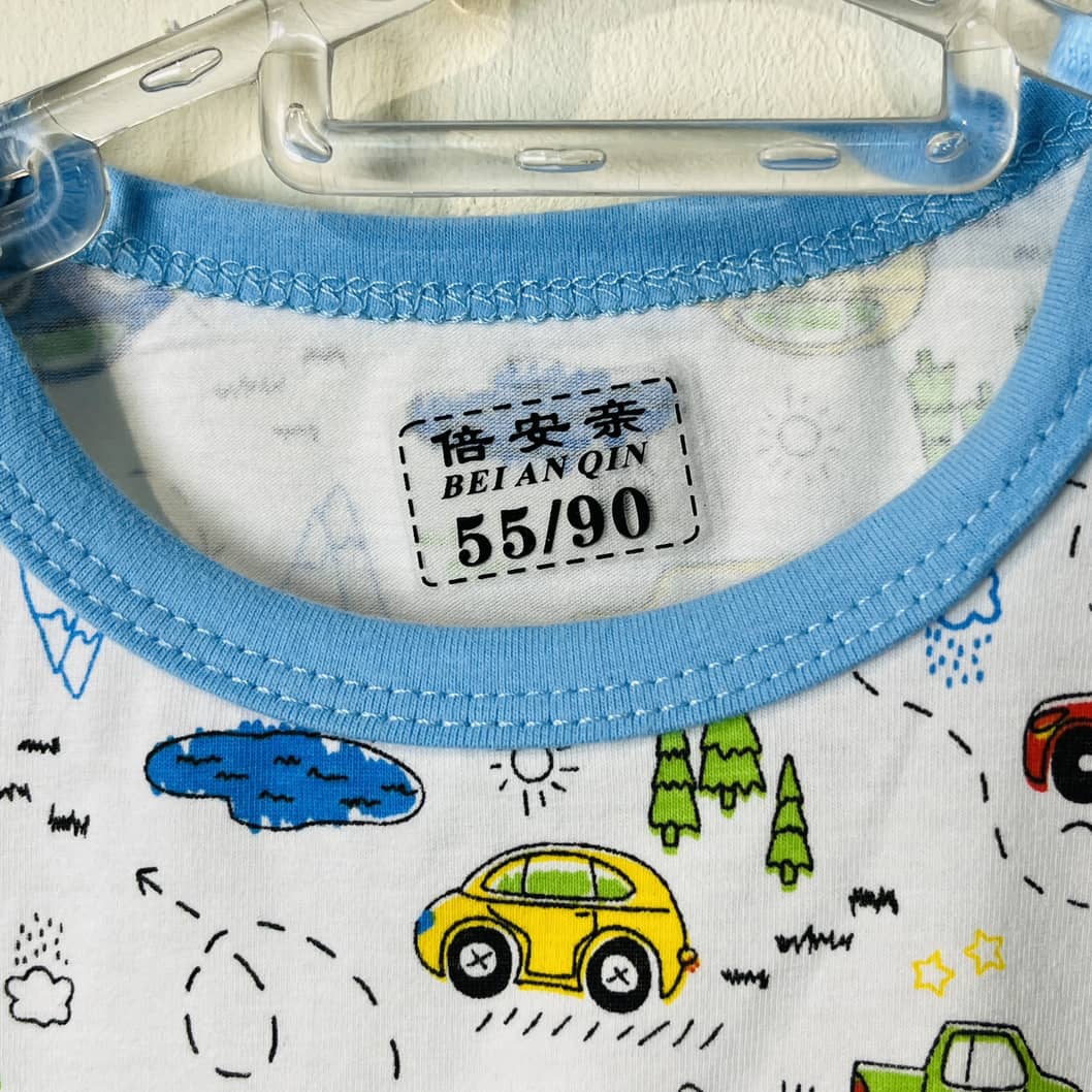 T-shirt shorts Set boy colored car ست پسرانه طرح ماشین رنگی