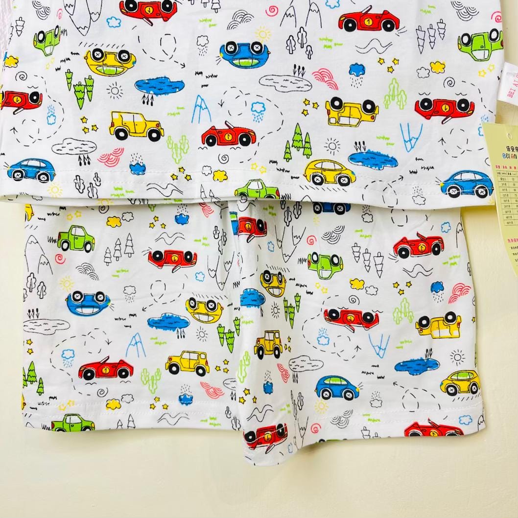 T-shirt shorts Set boys ست پسرانه طرح ماشین