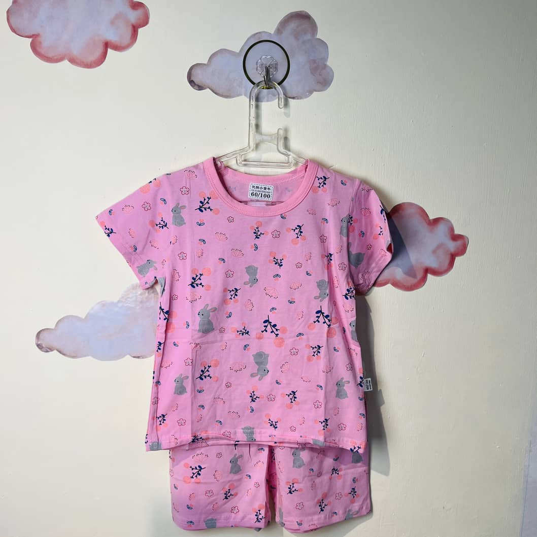 T-shirt shorts Set girl ست دخترانه طرح گل