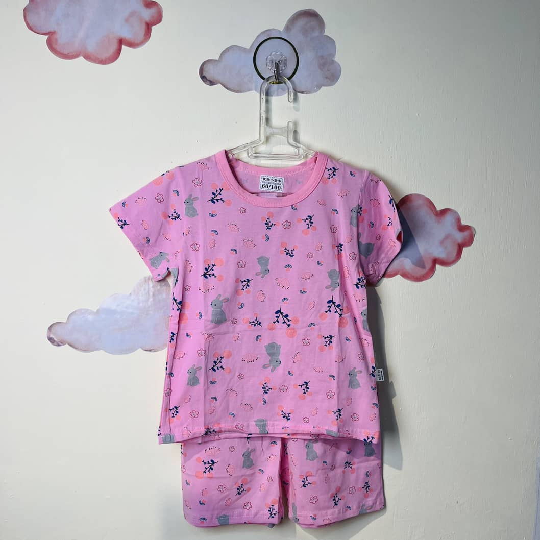 T-shirt shorts Set girl (flower) ست دخترانه طرح گل