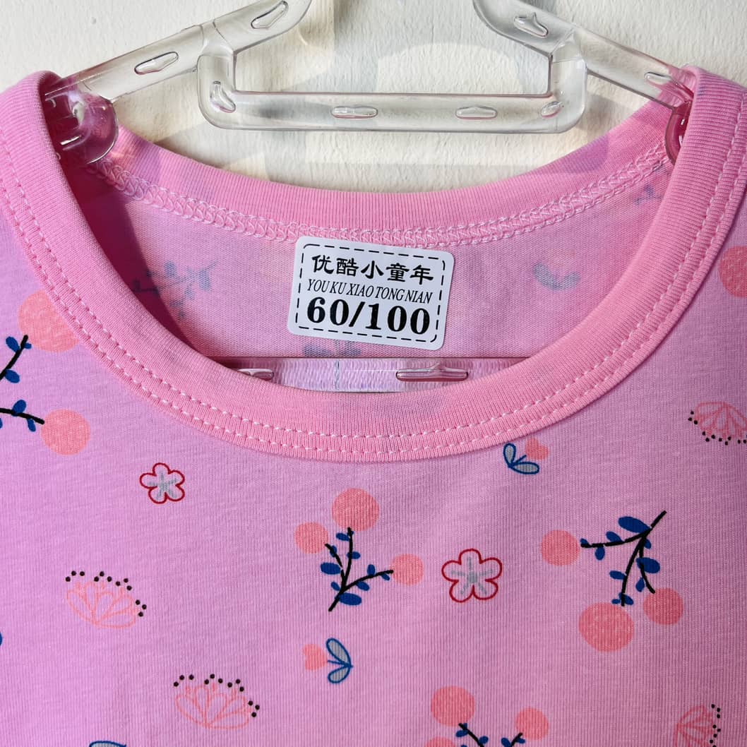 T-shirt shorts Set girls (flower) ست دخترانه