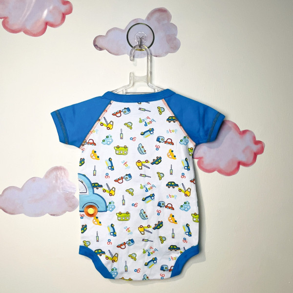 بادی نوزادی پسرانه طرح ماشین(بدوتولدتا6ماه)