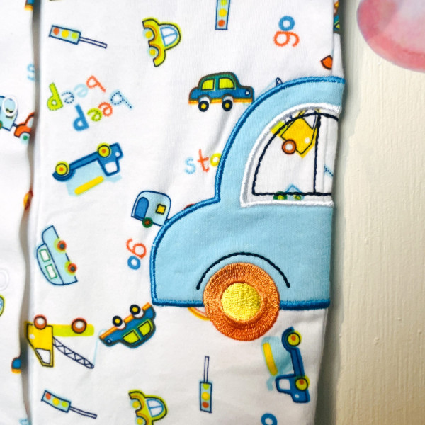 بادی نوزادی پسرانه طرح ماشین(بدوتولدتا6ماه)