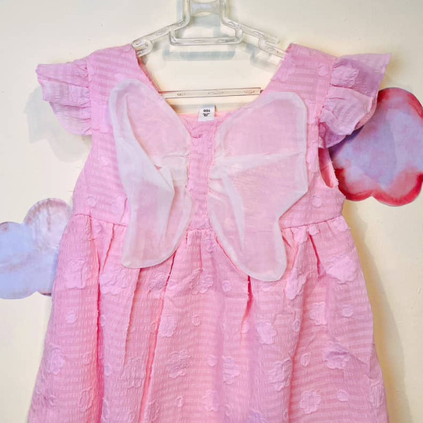 سارافون مجلسی دخترانه طرح پروانه(30تا42ماه)