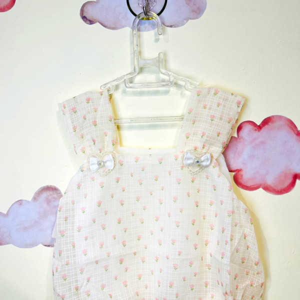 سارافون مجلسی دخترانه طرح شکوفه