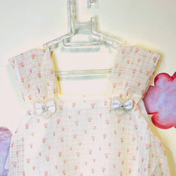 سارافون مجلسی دخترانه طرح شکوفه