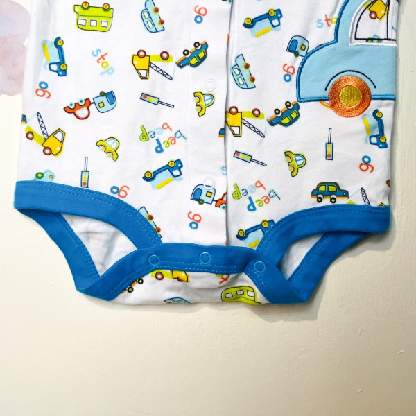 بادی نوزادی پسرانه طرح ماشین(بدوتولدتا6ماه)