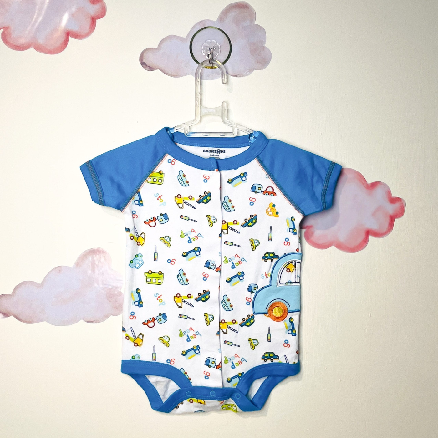 بادی نوزادی پسرانه طرح ماشین(بدوتولدتا6ماه)