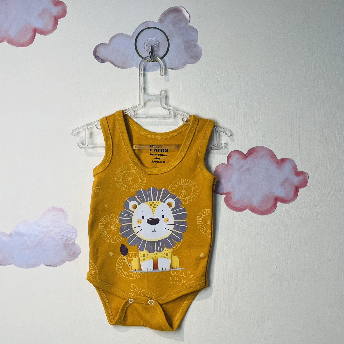 بادی نوزادی پسرانه طرح شیر