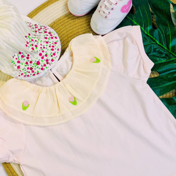 تیشرت دخترانه طرح گل