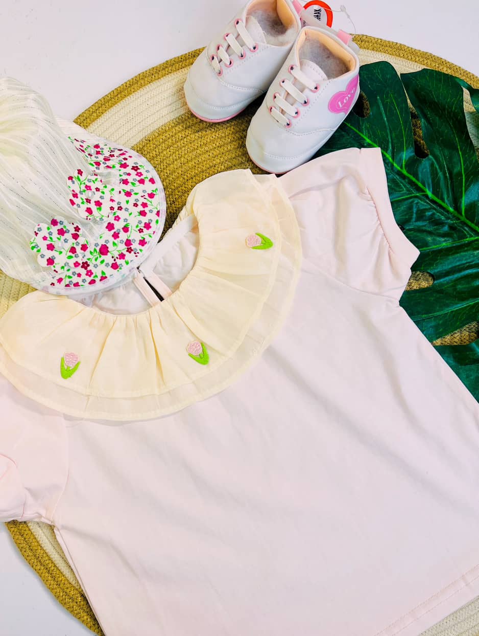t-shirt New born girl(flower) تیشرت نوزادی دخترانه طرح گل
