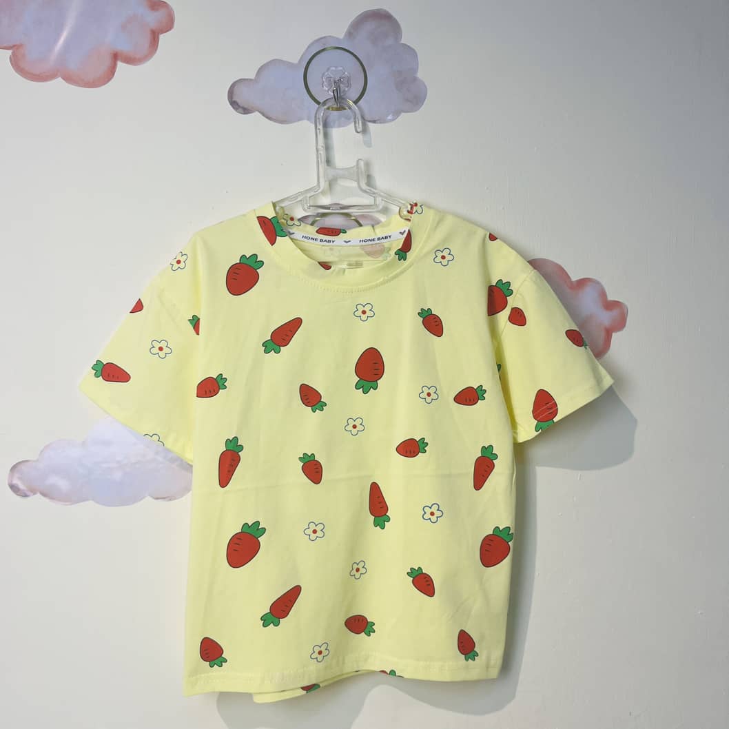 t-shirt Newborn girl (Strawberries) تیشرت دخترانه طرح توت فرنگی